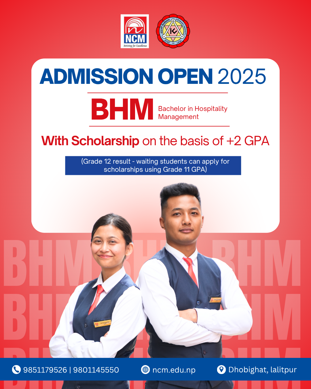 Admission Open for 2025 Bachelor in Hospitality Management (BHM)